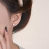 French Luxury Natural Freshwater Pearl 999 Sterling Silver Earrings for Women Simple Exquisite Wedding Jewelry