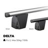 DR PK8 2023 Roof Rack - Black Aluminum Delta 135cm, Mounting On the Edges