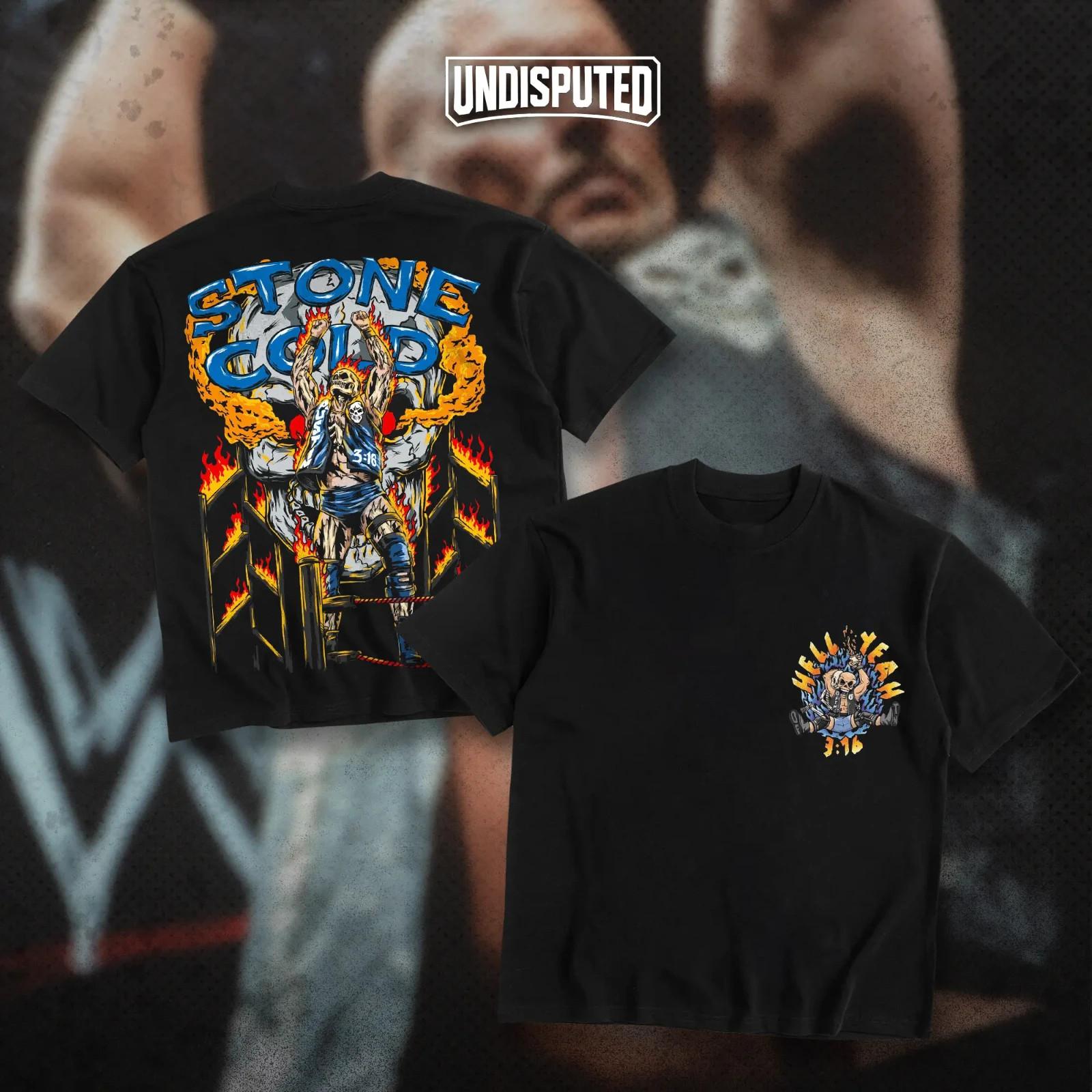 UNDISPUTED Stone Cold Steve Austin 316 Heavy Cotton WWE T-shirt L