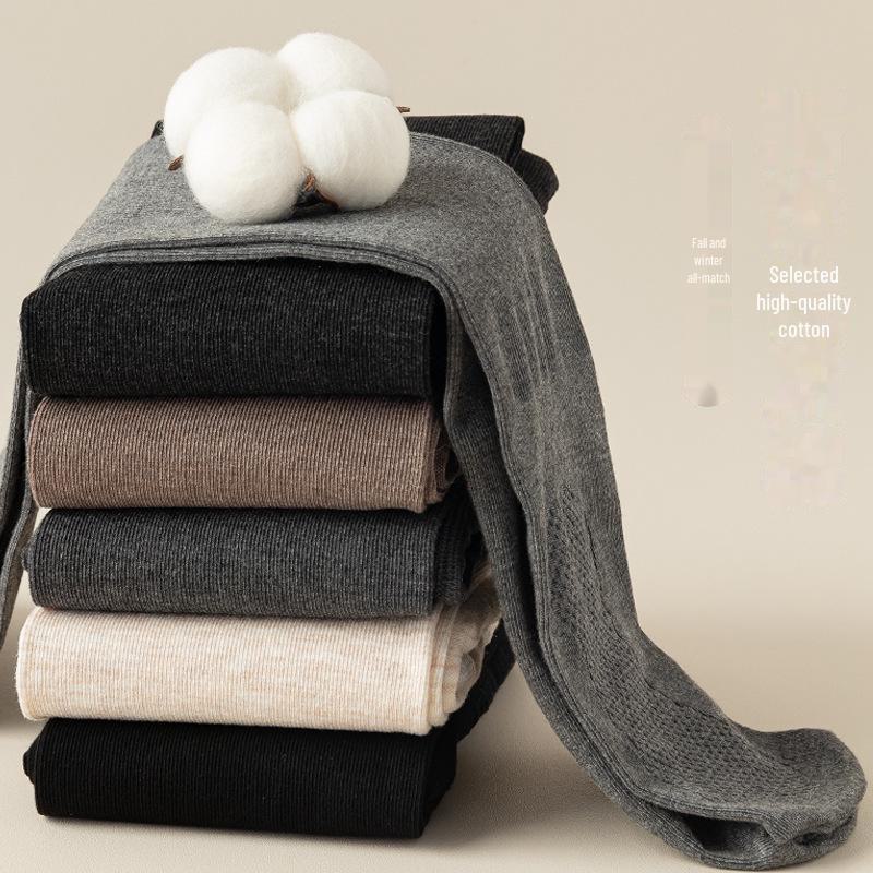 Beibige Women's Black Cotton Leggings - Winter-Ready, Bare Leg Effect, Thick Pantyhose