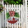Adorable Welcome Spring Summer Ladybug Door Hanger Charming Red And Black Decor