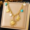 Vintage Eyes of Demon Necklace Delicate Multilayer Pearl Necklace  Streetwear