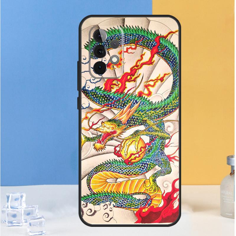 Japanese Dragon Style For Samsung Galaxy A05 A06 A13 A33 A53 A36 A26 A16 A54 A34 A14 A32 A52 A55 A35 A15 A56 Case