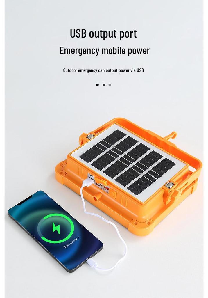 Rongshen Solar Floodlight & Camping Handheld Lamp for Outdoor Emergency