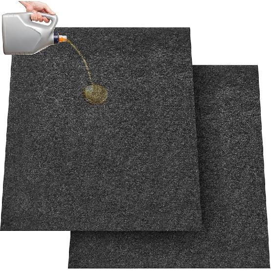 1 Pcs Garage Floor Mat 29 X 36 Inch Oil Spill Mat Oil Absorbent Pads Reusable, Washable, Waterproof Backing Conta Liquids, Protects Garage Floor Or