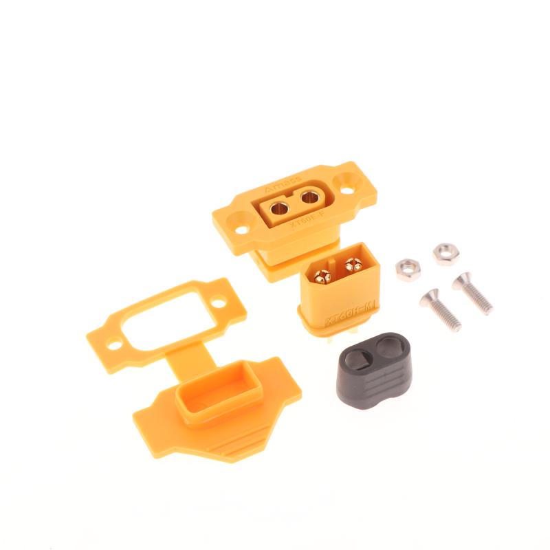 1 Set Black Yellow Female Plug With Cover Xt60E-F Connector Portable Wire Cable Plug For Rc Fpv Motor Esc Accessories
