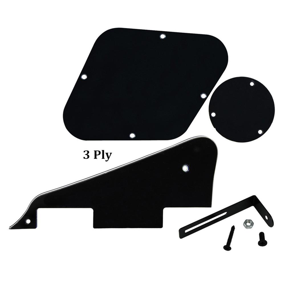 FLEOR Set LP Gitarren-Schlagbrett Kratzschutz & Regler-/Schalter-Hohlraumabdeckung & Halterung für LP Gitarrenteile