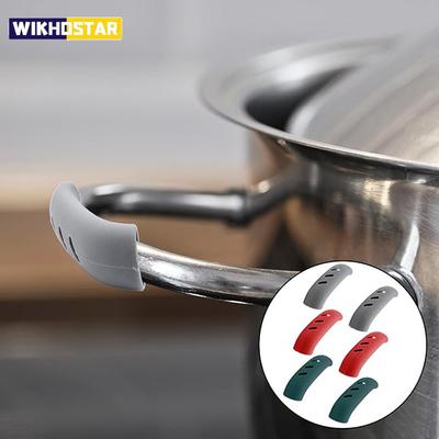 6Pcs Silicone Heat Insulation Pot Handle Non-slip Pot Handle Cover High Temperature and Wear Resistance Handle Kitchen Gadgets