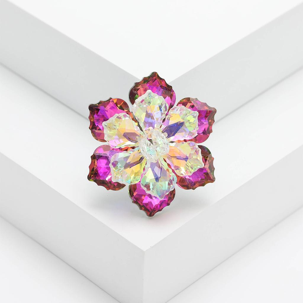 Broszka Kwiatowa z Cyrkoniami dla Kobiet Unisex Przypinki Bankietowa Impreza Plecak Prezenty Akcesoria Biżuteryjne