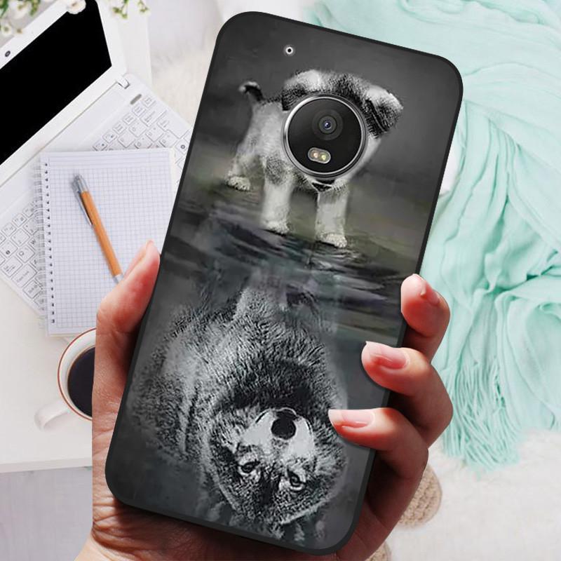 Pro Motorola Moto G5 Plus Pouzdro Černý Kryt Lev Vlk Silikonový Měkký Zadní Kryty Pro Moto G5 Plus Pouzdro Na Telefon G5+ Ochranný Kryt