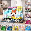 1 Stück Die Powerpuff Girls bedruckte Decke, Ganzjahres-Leichtdecke für Zuhause, Büro, Outdoor-Nickerchen, Multifunktionsdecke A4