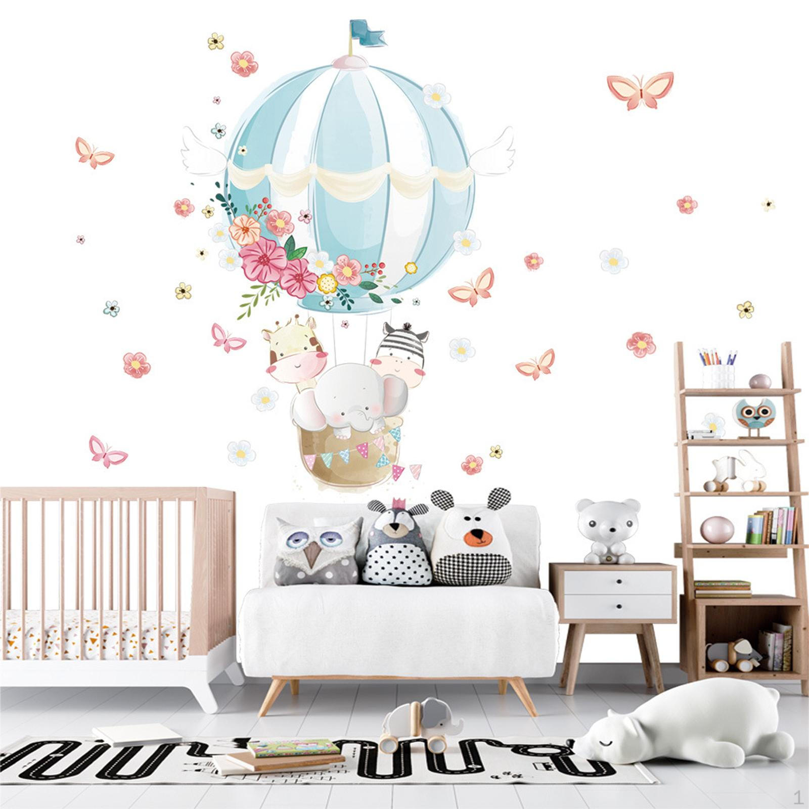 

Очаровательные наклейки на стену с изображением животных на воздушном шаре для декора детской спальни Style B