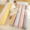 Soft Minky Dot Bolster Pillow for Side Sleepers - Long Cylinder Body Pillow with Washable Cover, Fluffy Knee Support Cushion
