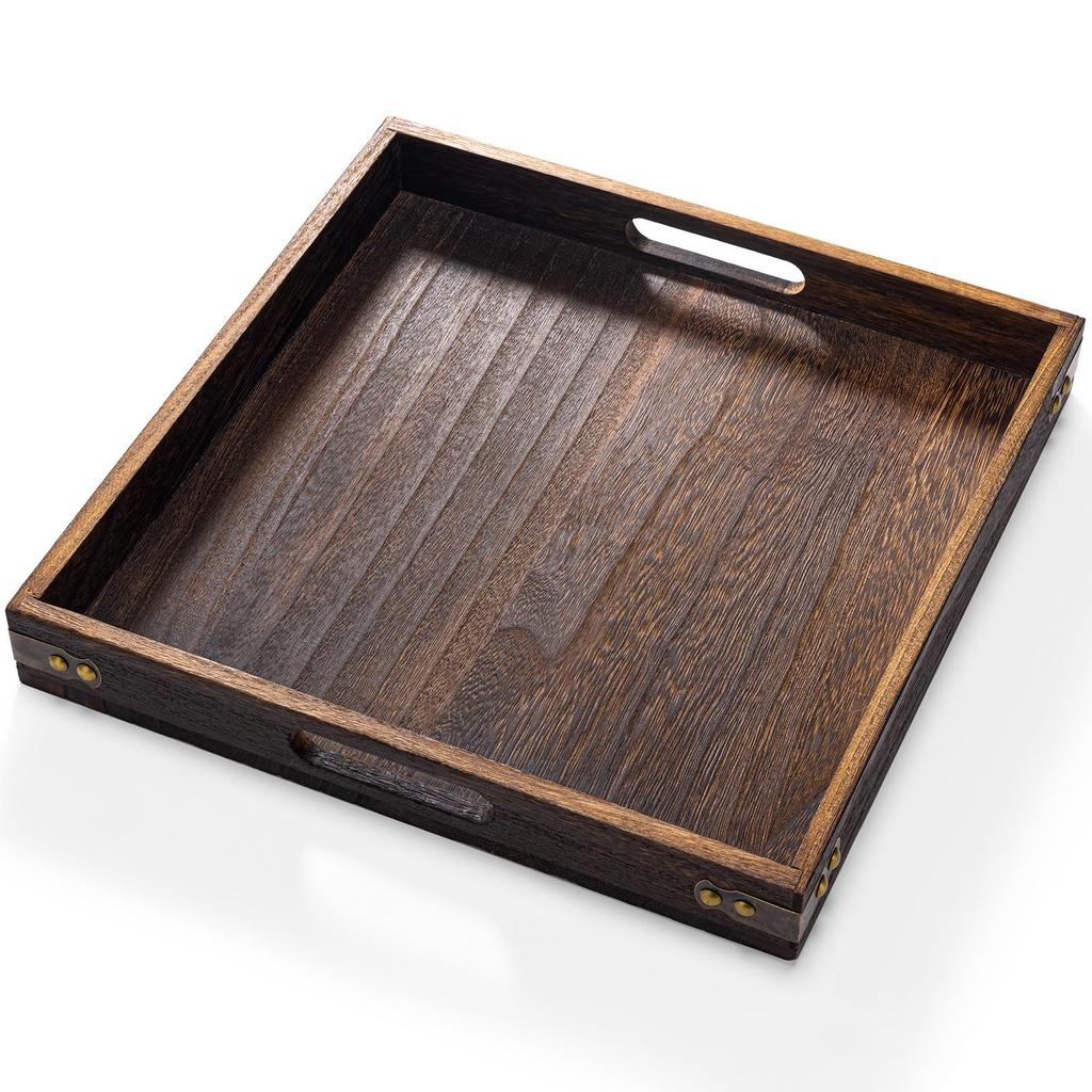 Yangbaga Wooden 32cm X Serving Tea Cafe Small Item Meal Placemat Tray, 32cm, Tray, Tray, Kitchenware, Holder, Tray, Storage,