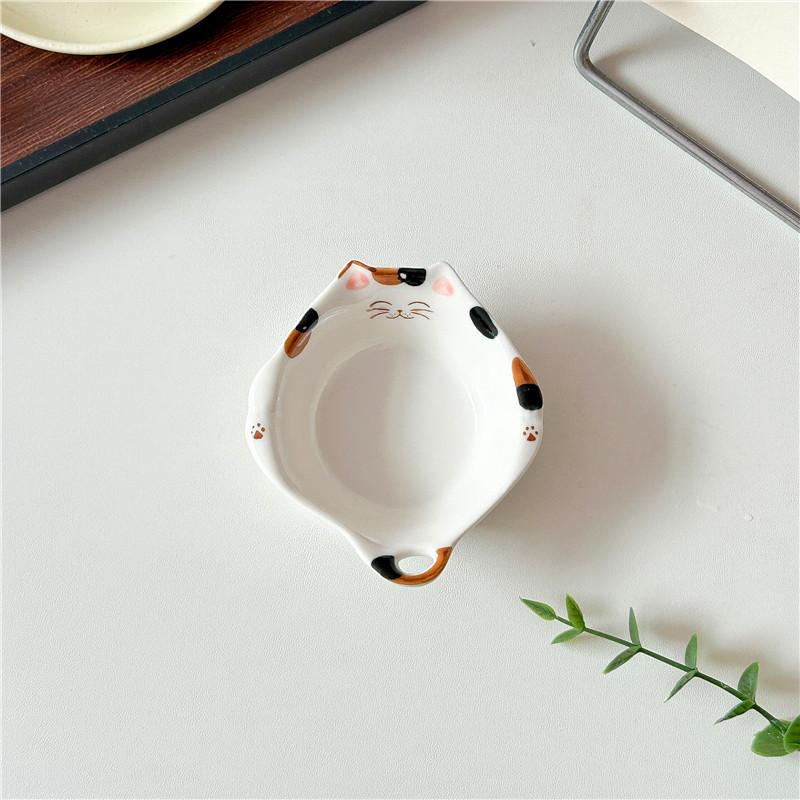 

Cat Series Seasoning Plates Household Ceramic Plates Hot Pot Dipping Sauce Disc Soy Sauce And Vinegar Plates Cute Snack Plates