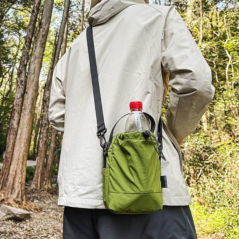 2025 New Mobile Phone Bag Function Wind Can Put Kettle Drawstring Design Sports Portable Messenger Bag Women's Kettle Bag