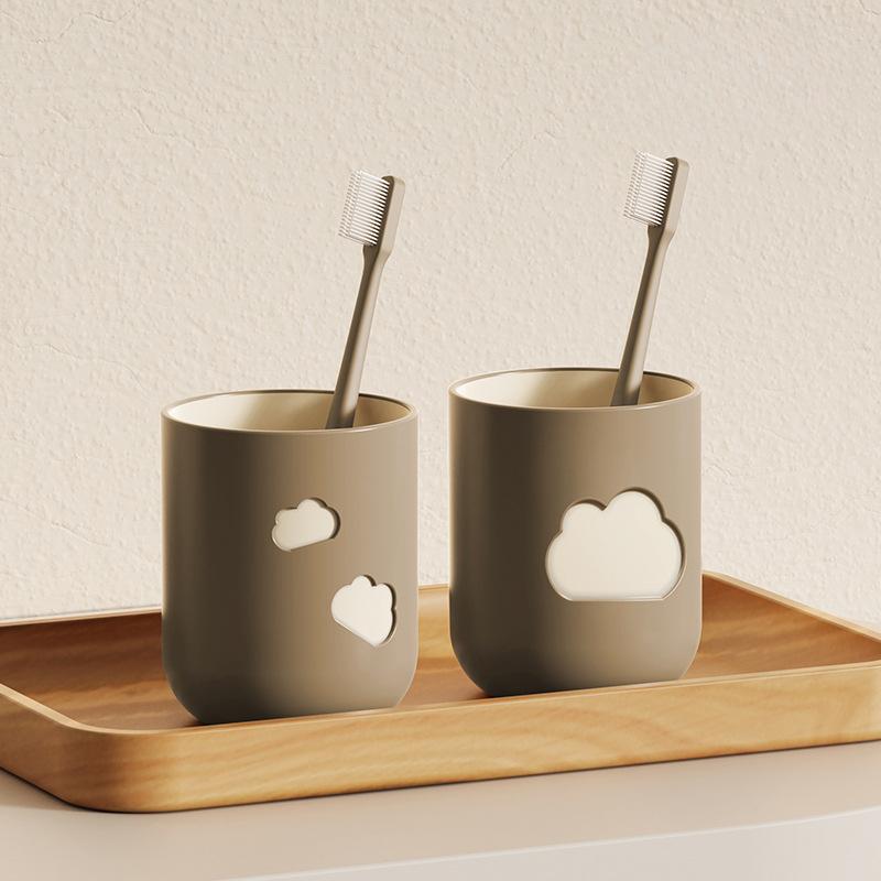 

Стакан для полоскания рта «Облако» Двухцветный стакан для полоскания рта «Облако» Милый стакан для полоскания рта для домашнего использования для студентов 301-400ml кофейный