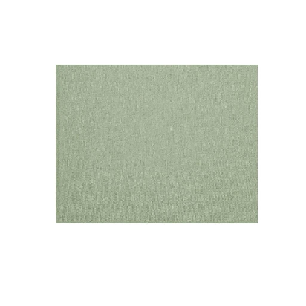 Linen Cross-Stitch Guestbook: Customizable Blank Notebook with Cloth Cover