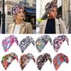 Pleated Hijab Caps African Print Islamic Headband Fashion Chemo Head Cover  Women Headwear
