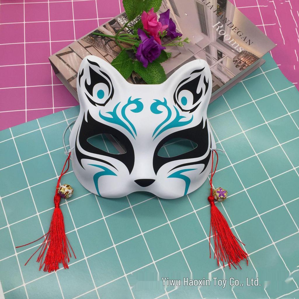 Japanese Style Fox Mask - Half-Face Anime Cosplay for Women
