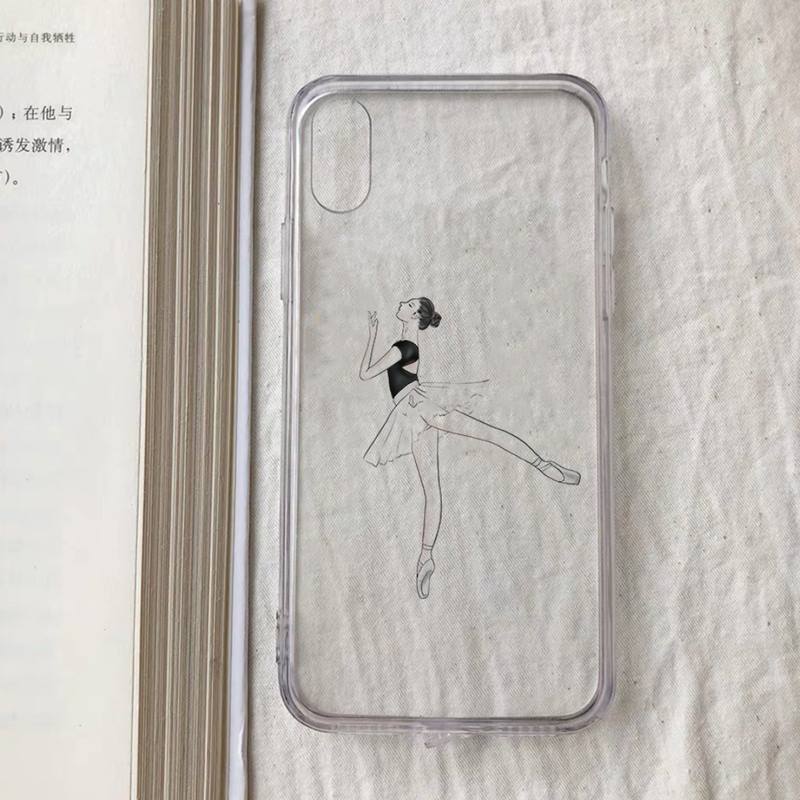 Ballerina Tanz Ballett Mädchen Handyhülle für iPhone 11 12 13 mini pro XS MAX 8 7 6 6S Plus X 5S SE 2020 XR Hülle