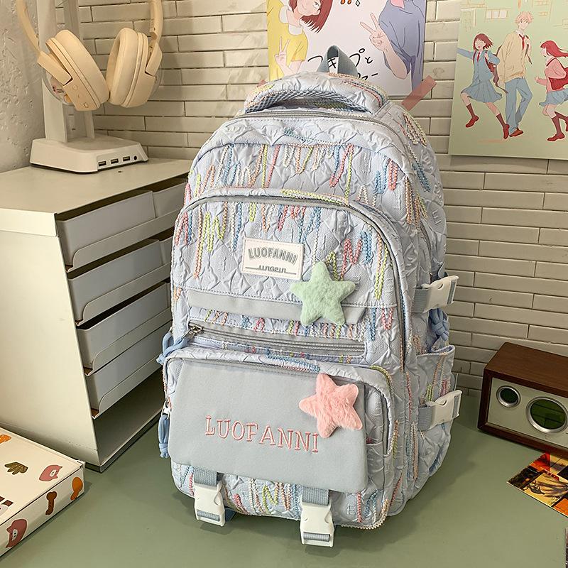New High-value College Style Fresh and Sweet Backpack Junior High School Students Lightweight Large-capacity Backpack