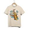 Golden Bird On Branch Tshirt Unisex Vintage Nature Wildlife Art Outdoor Gift Tee