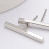 Women Men Fashion T Bar Alloy Ear Stud Earrings Party Jewelry Birthday Gift