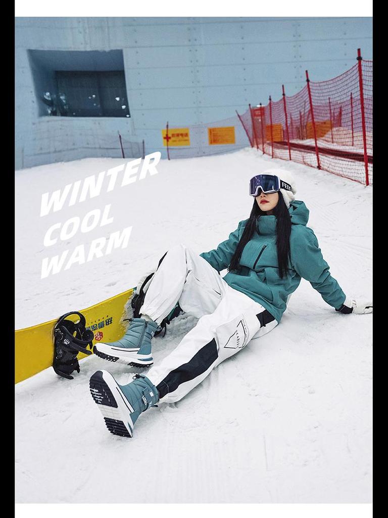 Unisex zimní protiskluzové boty do sněhu, zesílená bavlna, plus samet, teplé, krátké