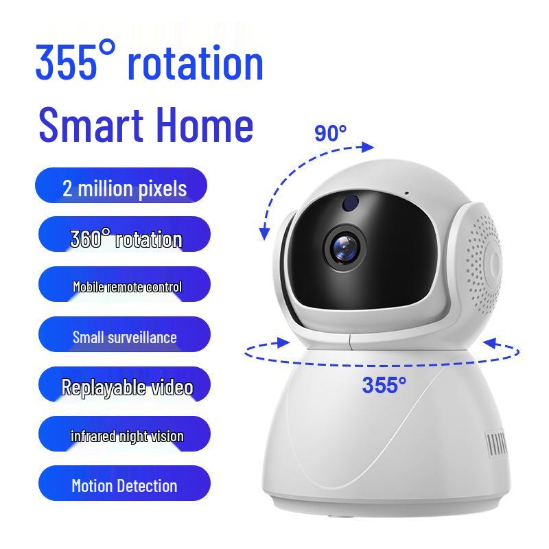 360° WiFi/4G Home Surveillance Camera with Two-Way Audio & Mobile Remote Control