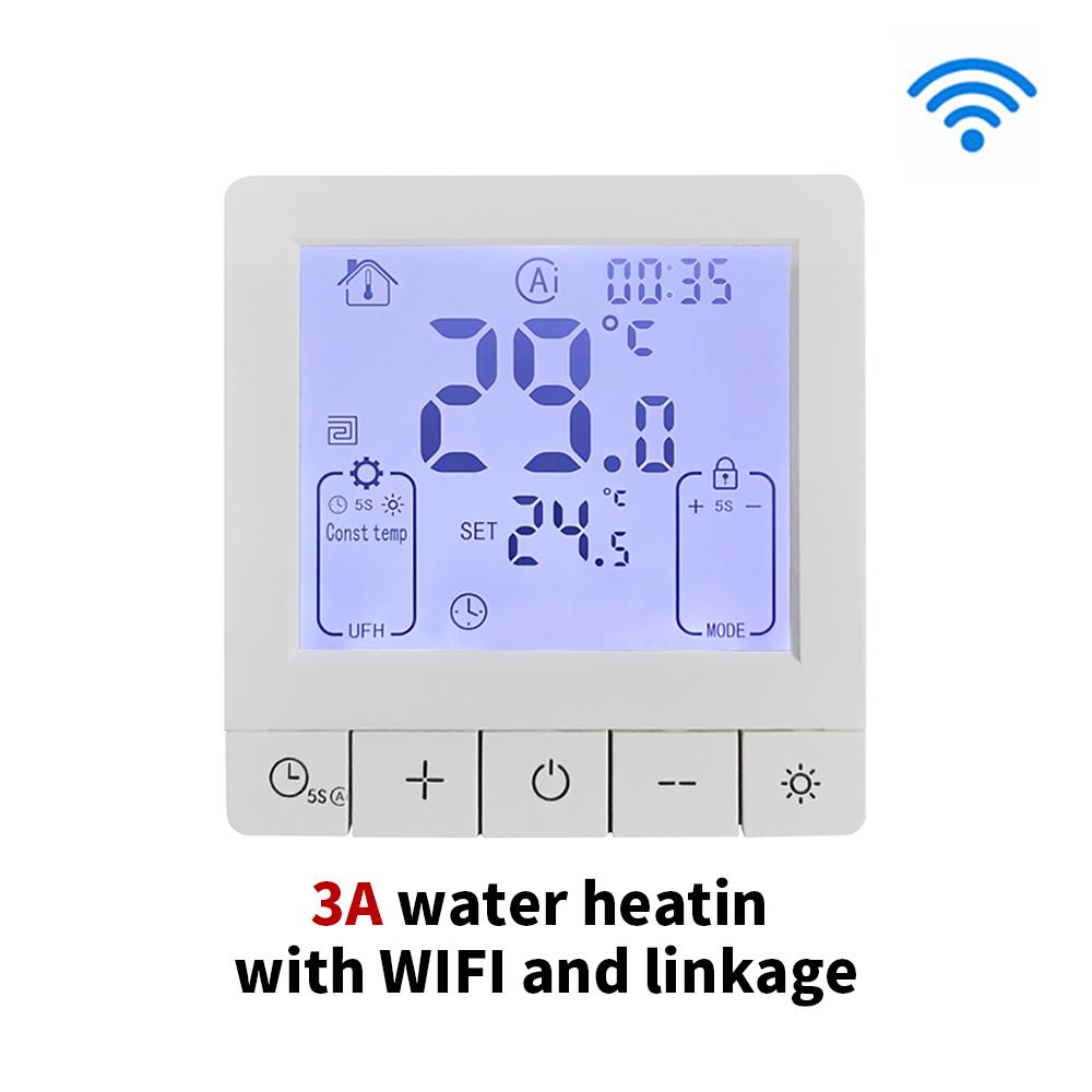 

Intelligent WiFi Thermostat Home Air Conditioning and Water Floor Heating with Child Lock Backlight Home Intelligent Accessories