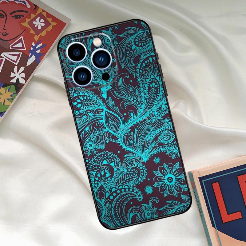Paisley Pattern Phone Case For iPhone 16 15 14 13 12 11 17 Pro Max 15 16 Plus 12 Mini 16e 17 Air Funda Cover