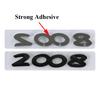 3d ABS Chrome Black Logo 3008 2008 4008 5008 Emblem Number Letters Nameplate WQPOK5 Sticker Car Trunk Badge Adhesive Decal Accessories
