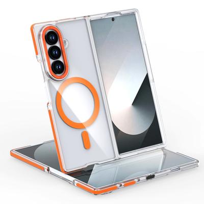 Pre Samsung Galaxy Z Fold 7 Puzdro Tvrdé Priehľadné Magsafe Magnetické Bezdrôtové Nabíjanie Ochranný Kryt pre Z Fold 7 6 Obal na Telefón
