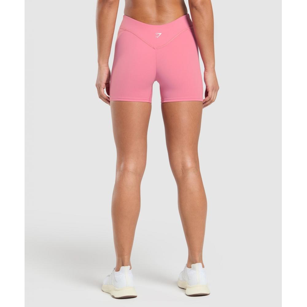 Gymshark Dipped Waistband Shorts Sunset Pink B1b1k Kcll