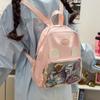 New Versatile Portable Pain Bag Women's Leisure College Style Transparent Shoulder Bag Foreign Style Ins Student Leisure Bag