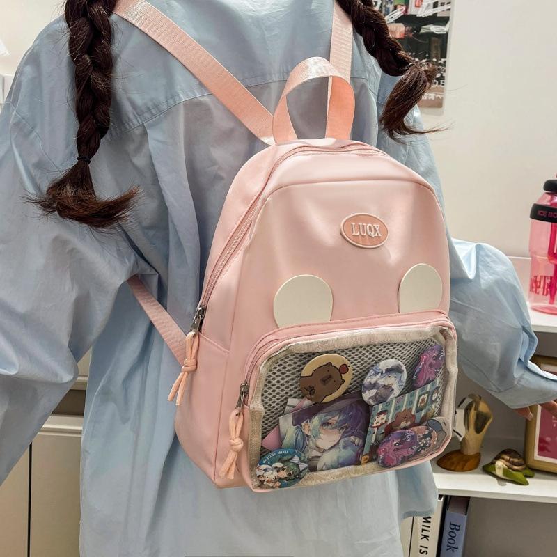 New Versatile Portable Pain Bag Women's Leisure College Style Transparent Shoulder Bag Foreign Style Ins Student Leisure Bag