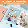 21 Pcs Cute Cat Magnetic Bookmark Cartoon Magnetic Bookmarks Set Funny Book Marker Clip Assorted Page Marker for Student Teacher