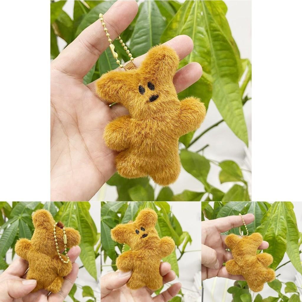 Cute Cartoon Teddy Bear Keychain Plush Pendant Bag Decoration 9cm