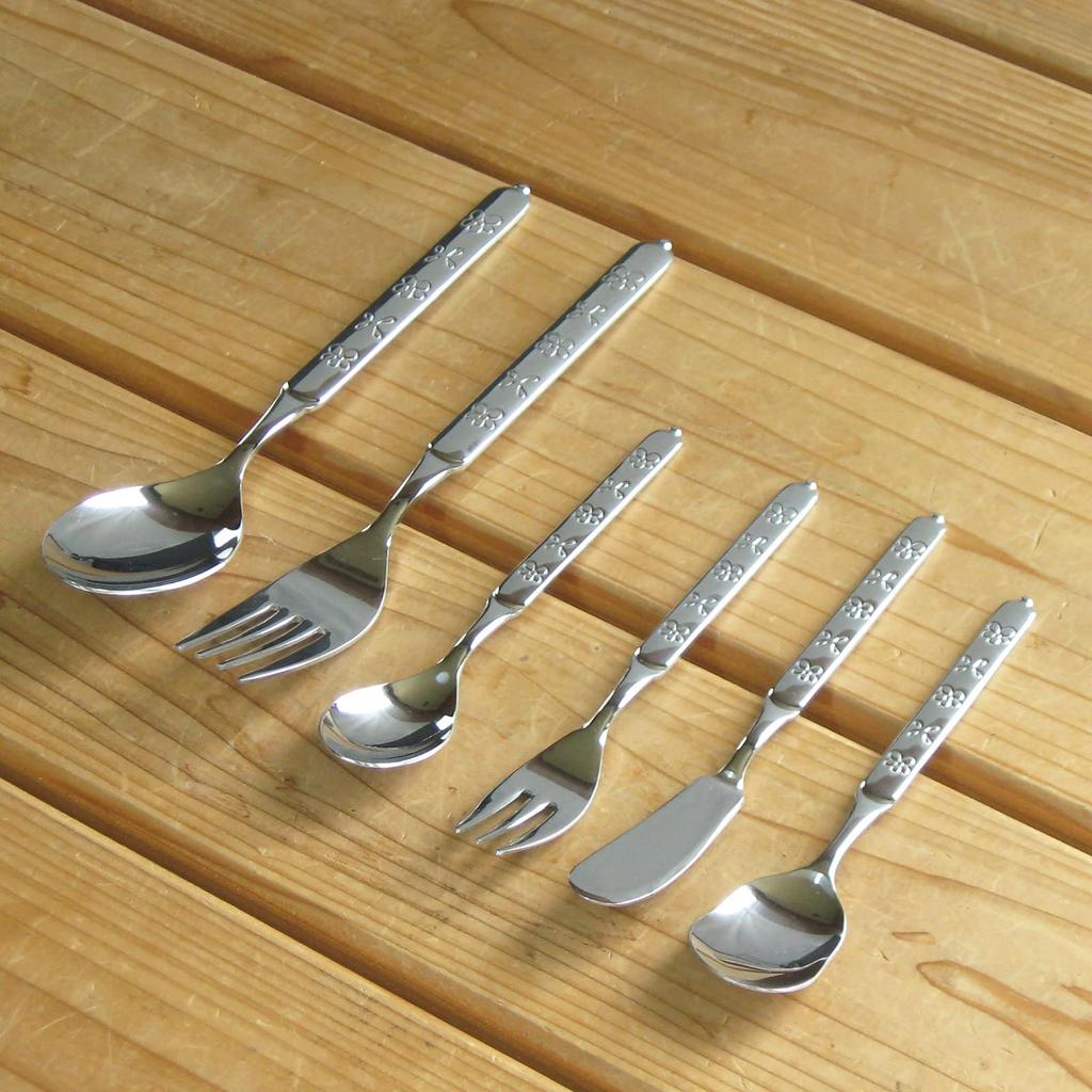 Nagao Herb Dinner Cutlery 8 Stainless Dishwasher Made in Japan Set, Pieces, 18-0 Steel, Safe,