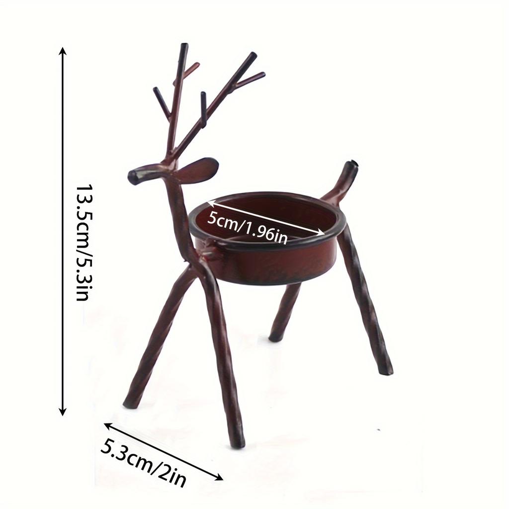 Iron Craft Deer Candle Holder Stand Home Table Desk Birthday Party Decor Metal Artwork