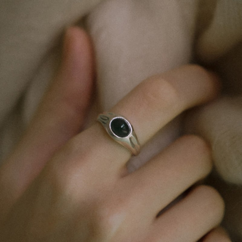 FLIT LEAF GREEN ONYX RING