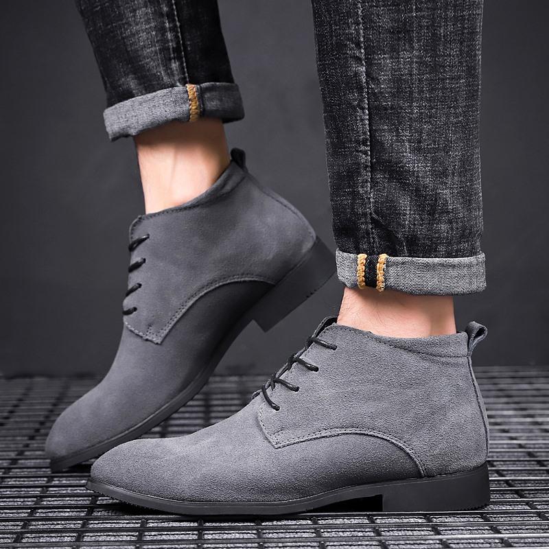 Luxusmarke Herren Stiefeletten zum Schnüren Herren Low Top Sneaker Männlich Bequeme Motorradstiefel Allround Herren Fahrschuhe