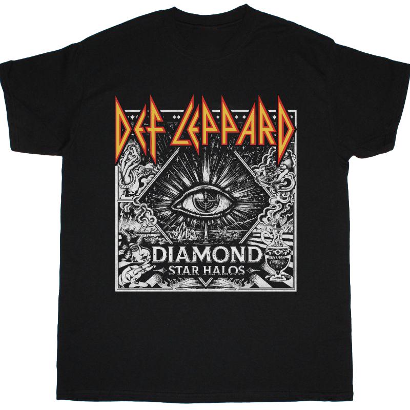Def Leppard Diamonds Star Halos Black T Shirt XXL