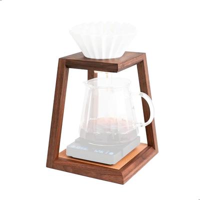 Watchget Kaffeefilterhalter, Holz-Dripper-Halter, Kaffee-Tropfer, Handaufguss-Kaffee, Kaffeezubehör (Nur Stand)