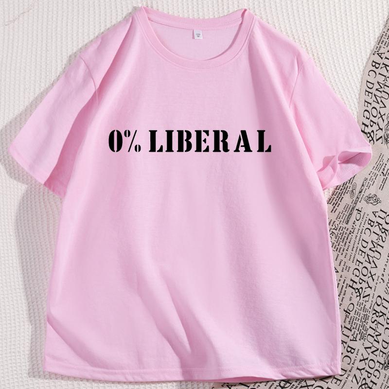 Zero Percent Liberal T Shirt Short Sleeve Men Women Crewneck Y2k Streetwear Casual Cotton Loose Comfortable Man Clothing