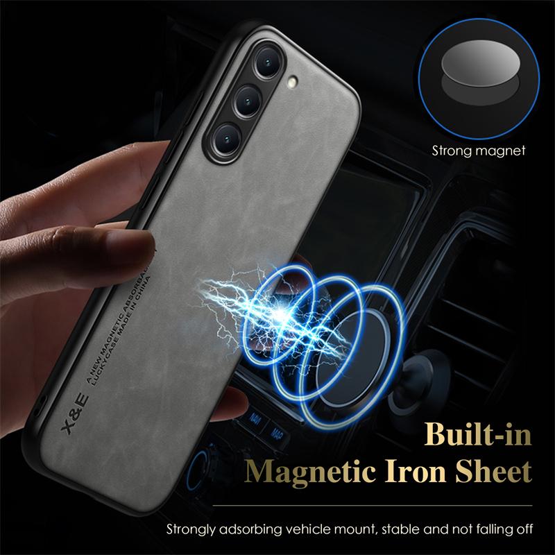 Luxusní magnetické pouzdro z ovčí kůže pro Samsung Galaxy A12 A13 A14 A21S A22 A31 A33 A51 A52 A53 A54 A71 A72 A73 4G 5G kryt