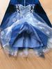 Girls' Elsa Princess Long-Sleeve Cosplay Costume Dress for Spring, Autumn, and Winter - Perfect for Halloween, Birthdays, and Evenings.