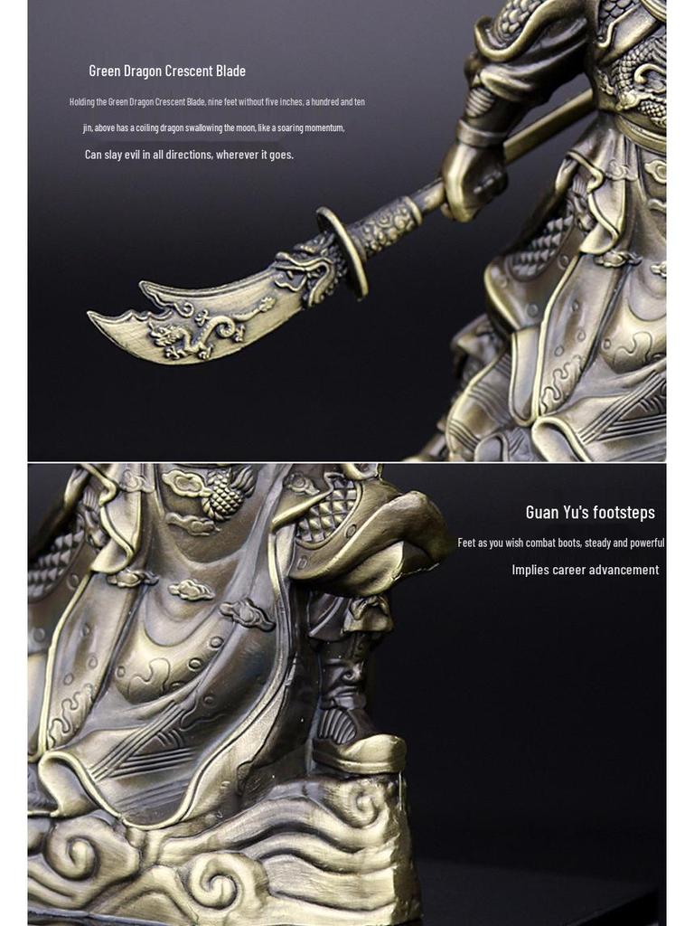 Ozdoba Buddy do wnętrza samochodu - Guan Gong Bóg Bogactwa dla Pokoju i Ochrony