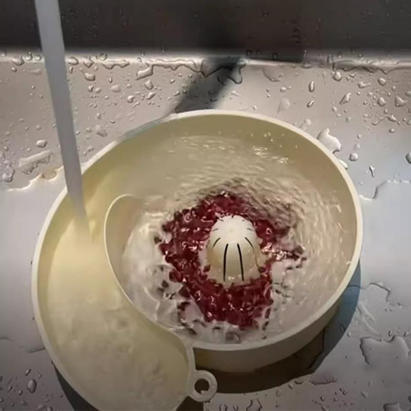 Snail Shape Fruit Drainer Basket Creative Automatic Rotation Clean Vegetable Washing Basin Multi-Functional Reusable